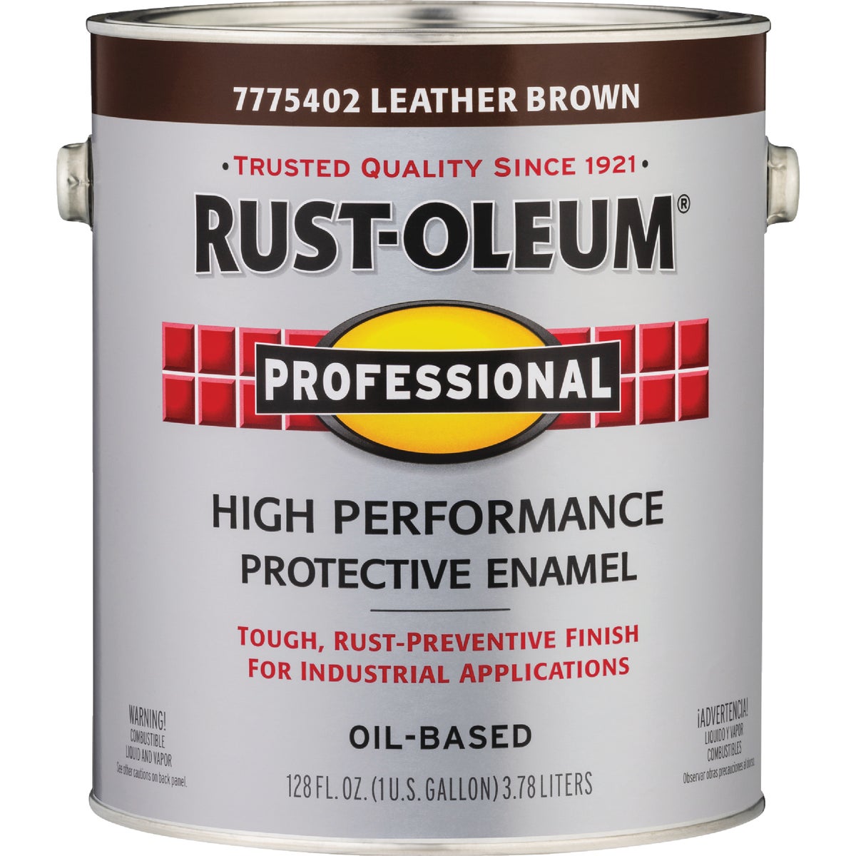 Rust-Oleum Professional DTM Oil Based Gloss Protective Rust Control Enamel, Leather Brown, 1 Gal. Image 6