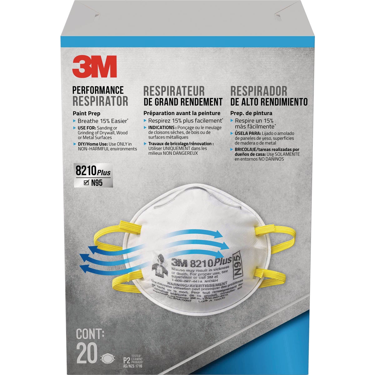 3M N95 Performance Particulate Respirator for Paint Prep (20-Pack)
