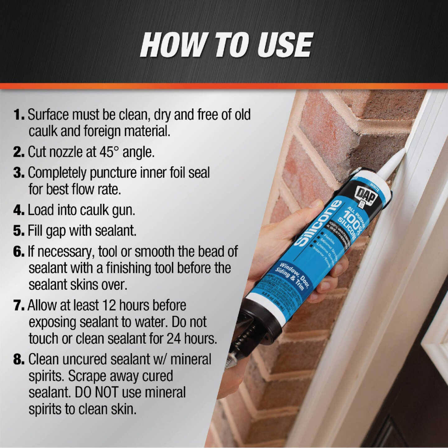 DAP 9.8 Oz. Window, Door & Siding Silicone Sealant, Almond Image 5