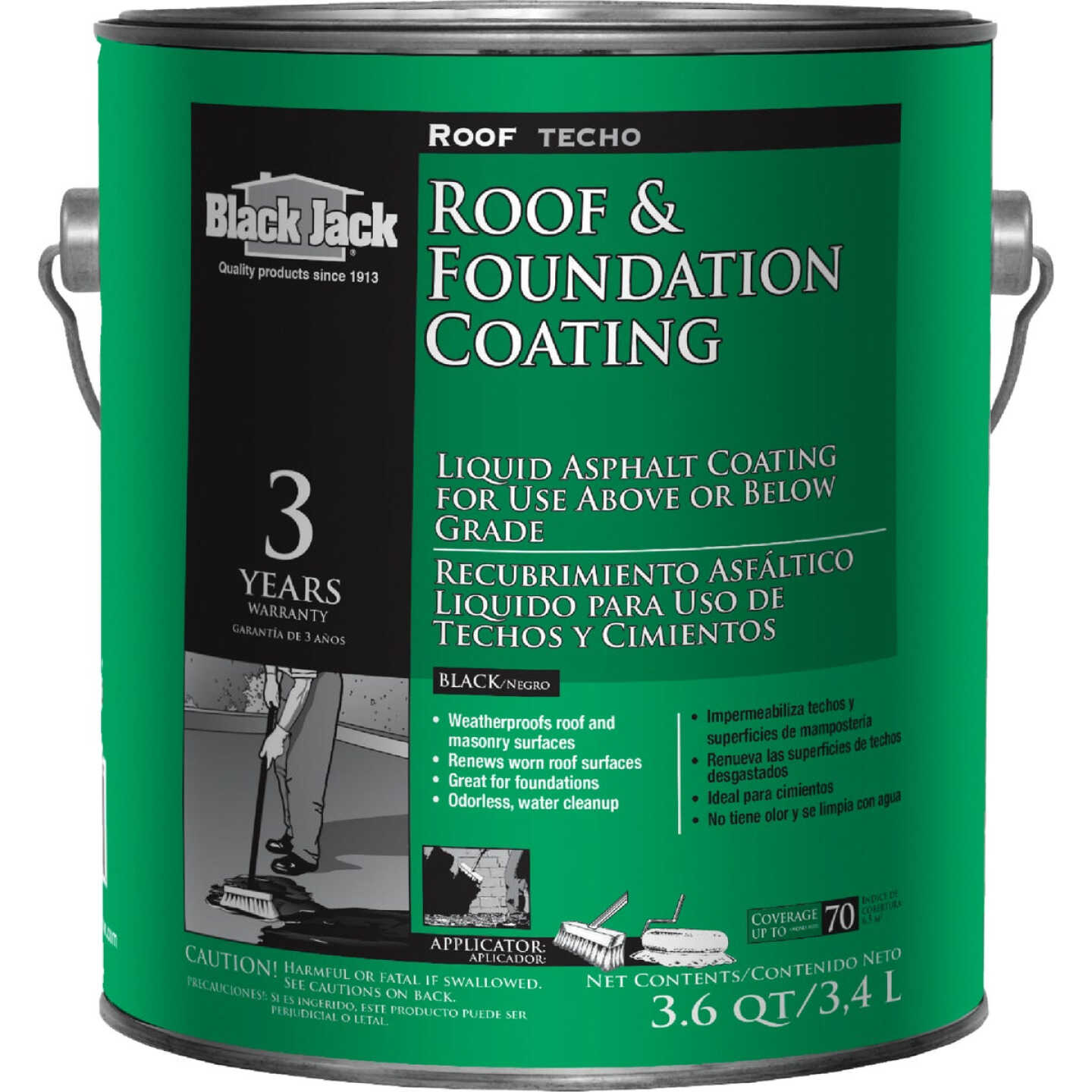 Black Jack 1 Gal. Roof & Foundation Coating Image 1