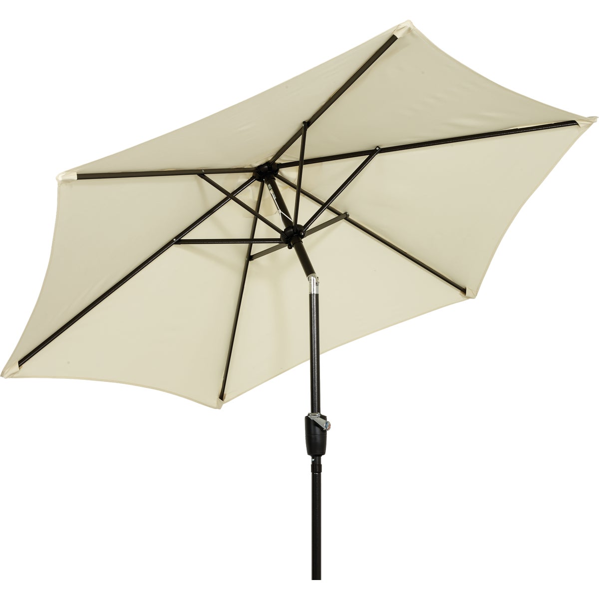 Outdoor Expressions 7.5 Ft. Aluminum Tilt/Crank Cream Patio Umbrella Image 3
