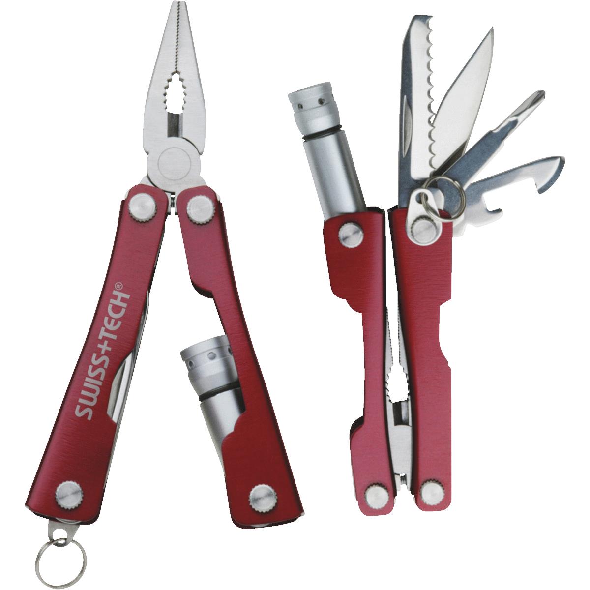 Swiss Tech Mini 8-In-1 Red Multi-Tool