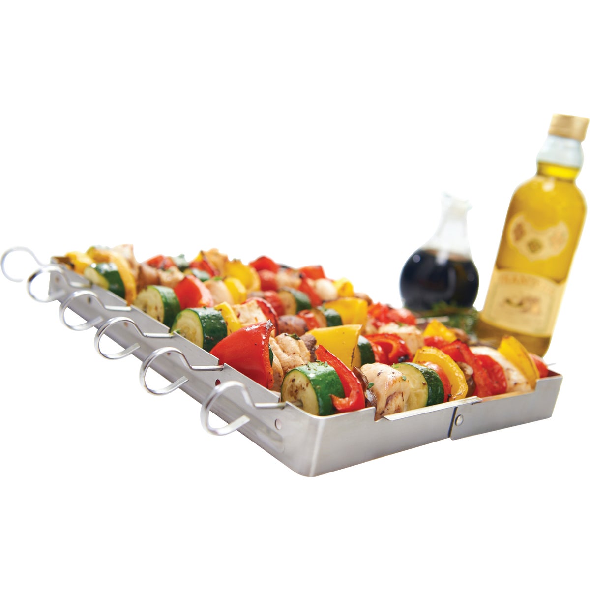 GrillPro Stainless Steel Kebab Grill Rack with Skewers Image 3