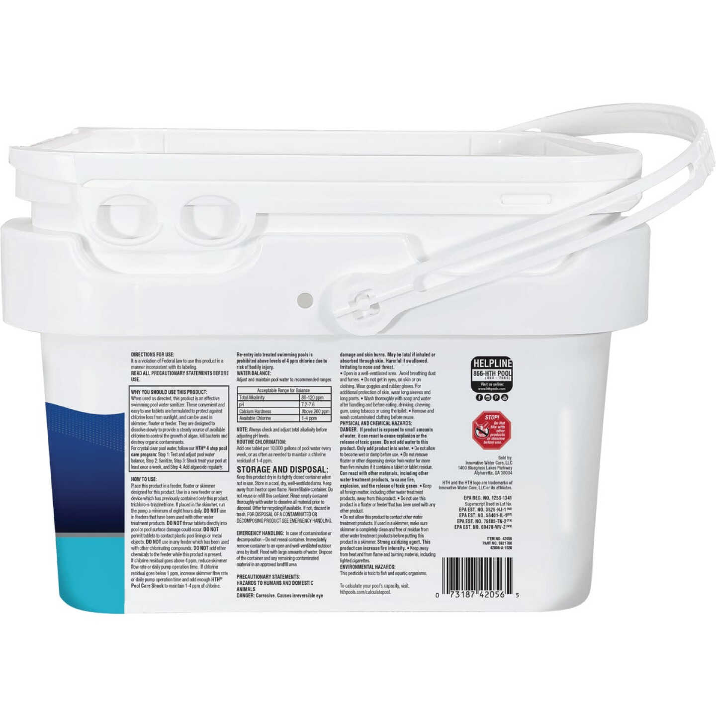 HTH Pool Care 3 In. 8 Lb. Chlorine Tabs Ultra Image 2