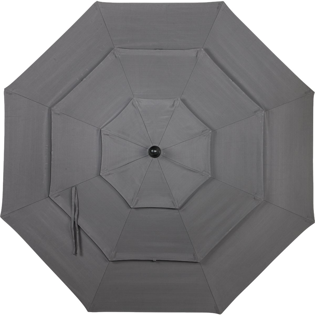 Outdoor Expressions 9 Ft. 3-Tier Tilt/Crank Smoke Gray Patio Umbrella Image 5