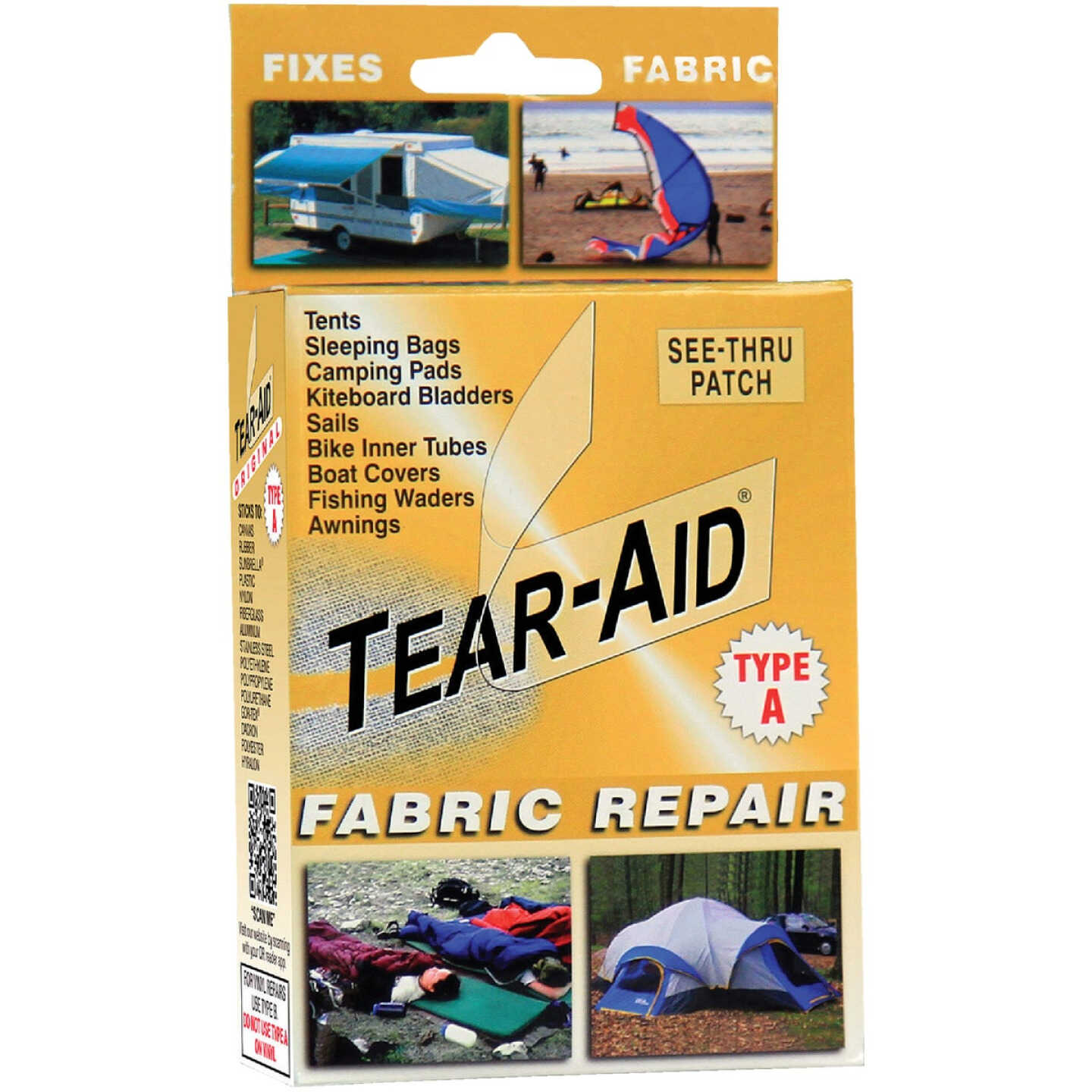 Tear-Aid Transparent Tent & Multi-Use Fabric Repair Kit Image 1