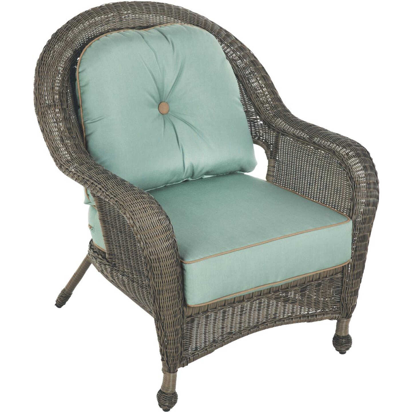 Glenwood Brown Wicker Chair With Cushions Image 3