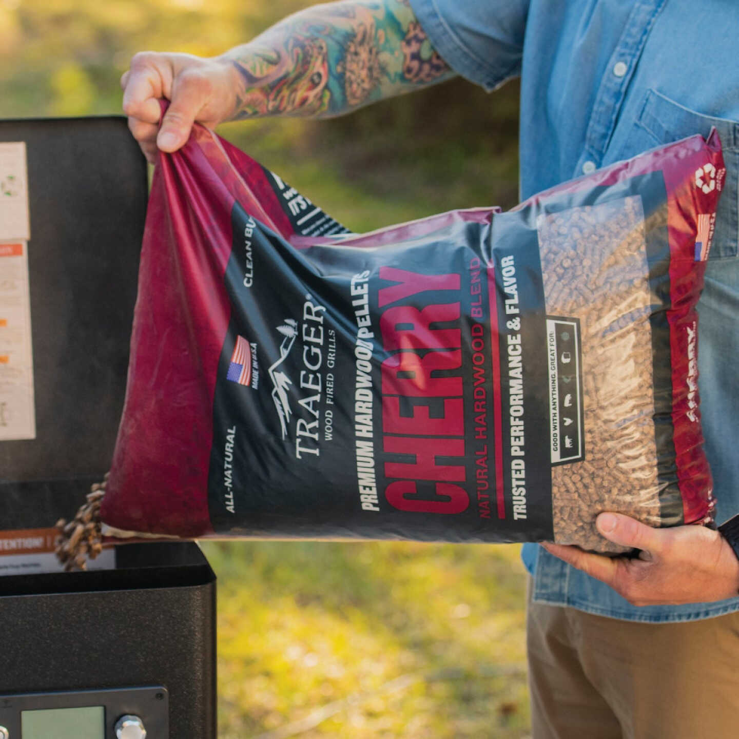 Traeger 20 Lb. Cherry All-Natural Wood Grilling Pellets Image 3