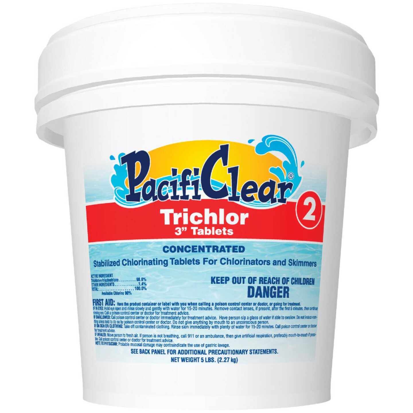 PacifiClear 3 In. 5 Lb. Trichlor Chlorine Tablet Image 1