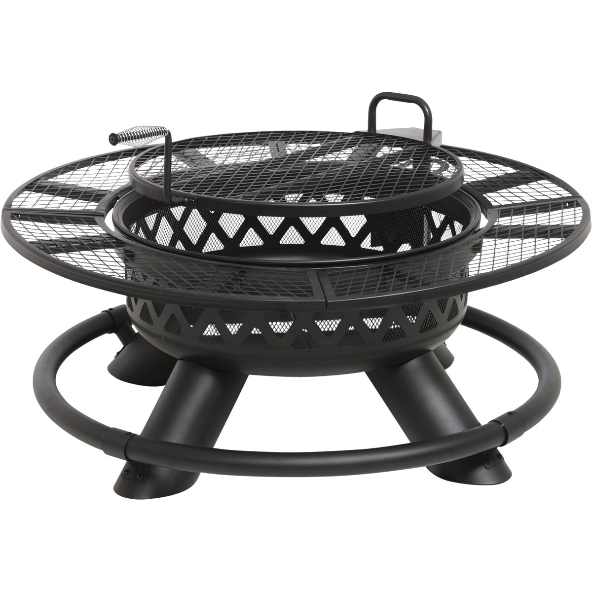 Big Horn 47 In. Camp Black Round Steel Fire Pit Image 3
