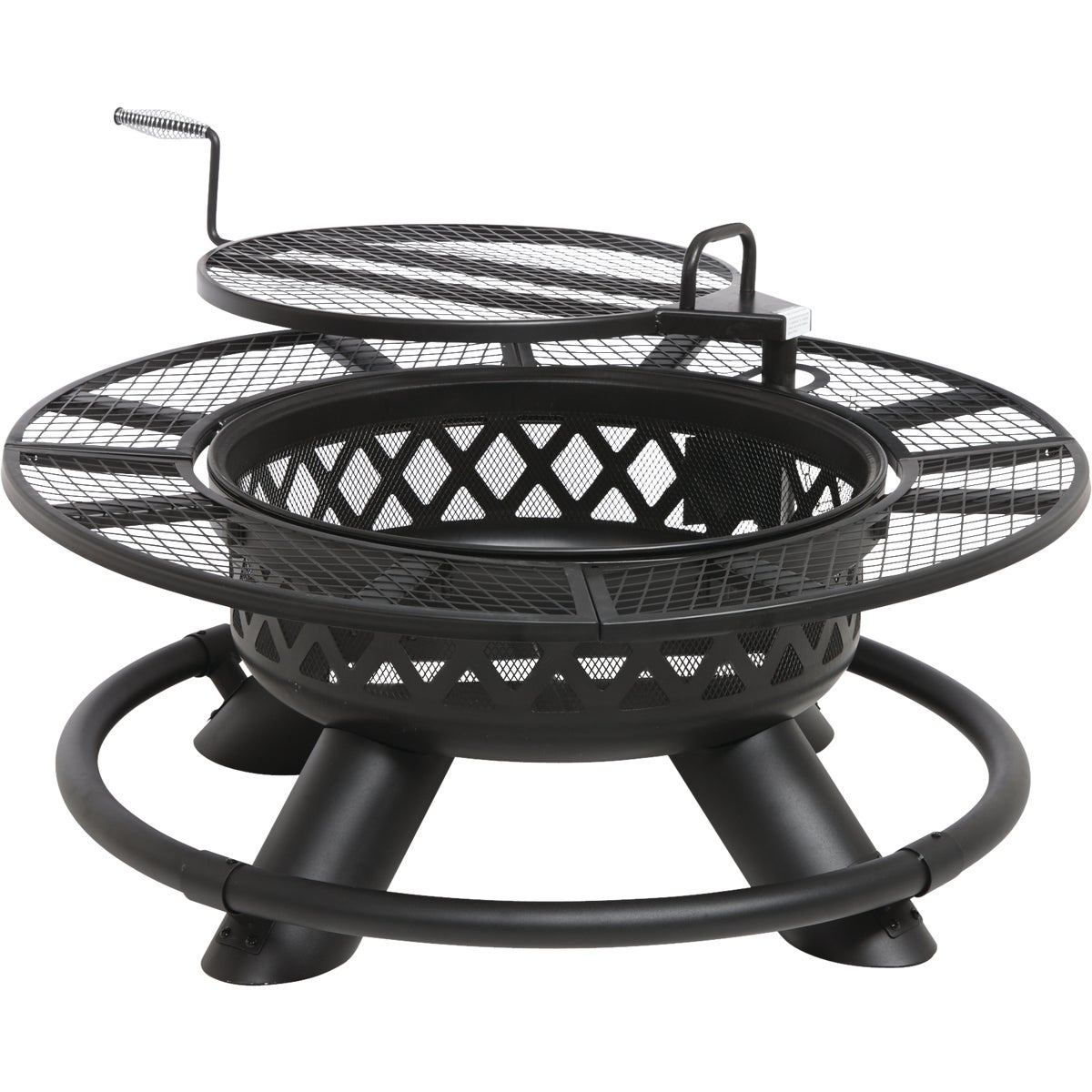 Big Horn 47 In. Camp Black Round Steel Fire Pit Image 4