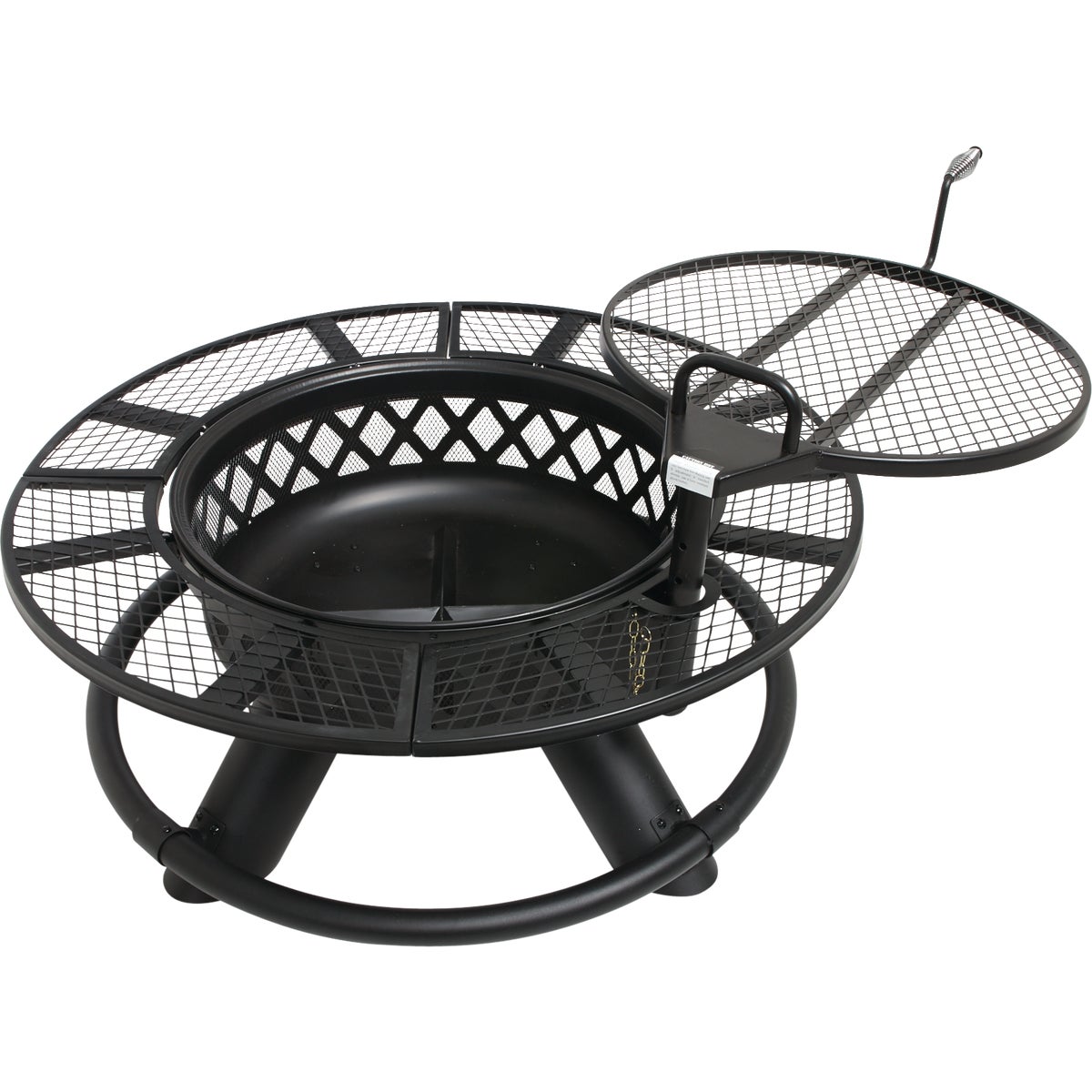 Big Horn 47 In. Camp Black Round Steel Fire Pit Image 7