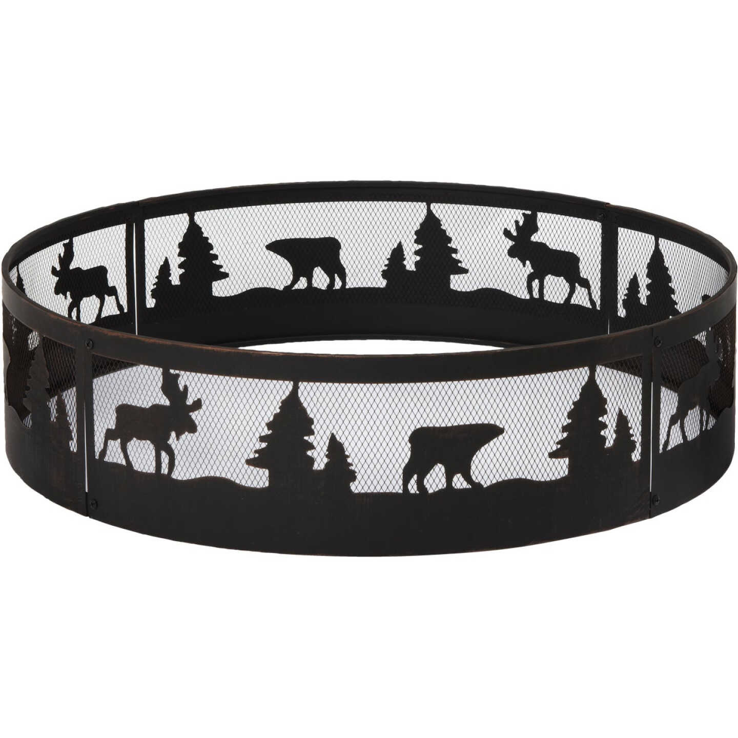 Outdoor Expressions 36 In. Antique Bronze Steel Fire Ring Image 5