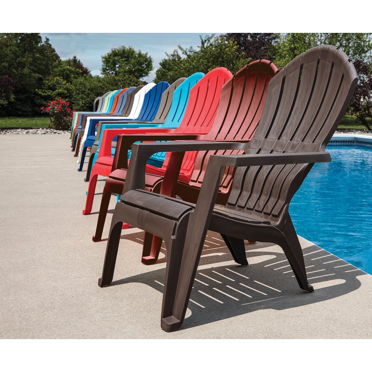 Adams RealComfort Earth Brown Resin Adirondack Chair Image 2