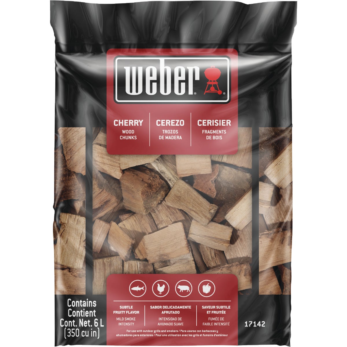 Weber 350 Cu. In. Cherry Wood Chunks Image 1