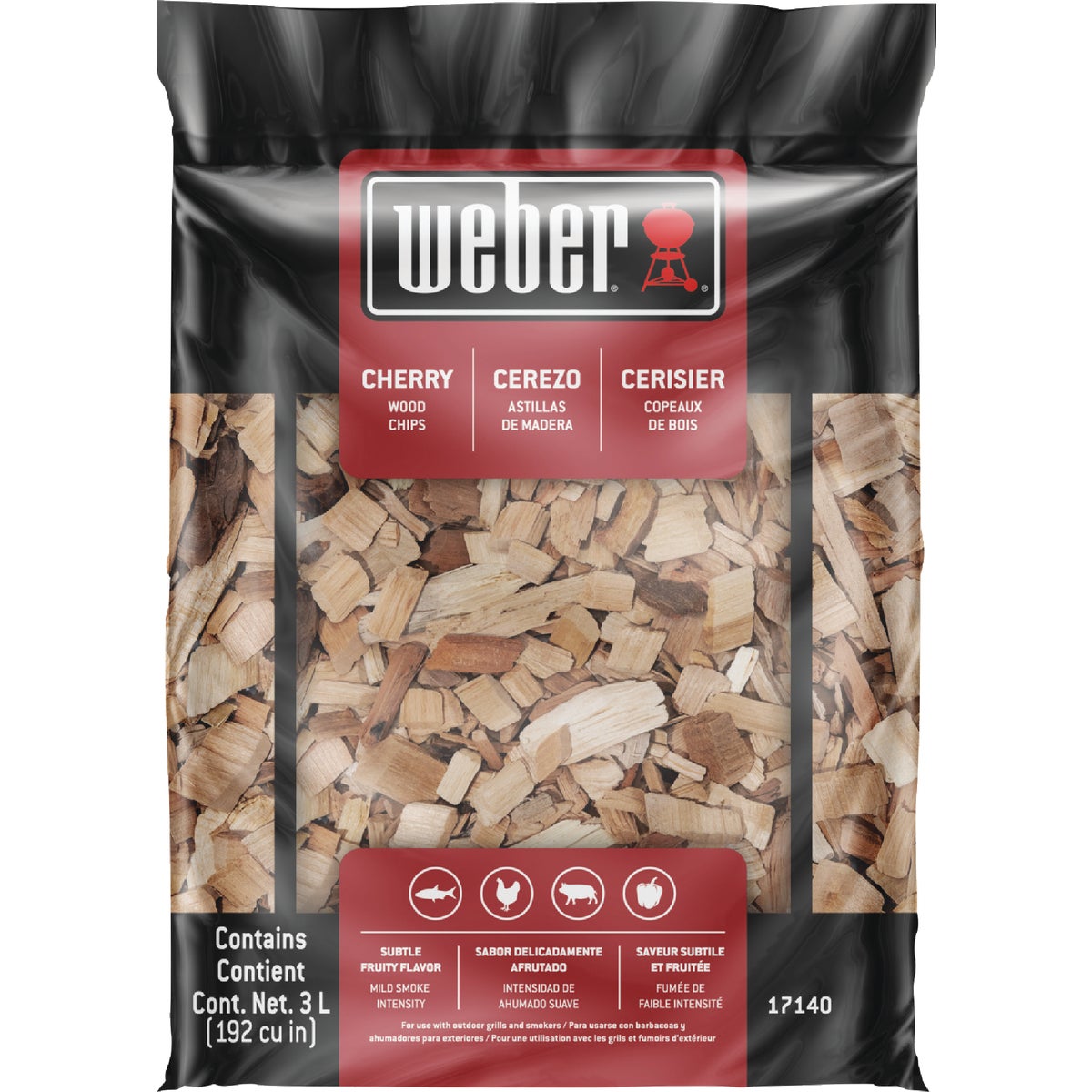 Weber 192 Cu. In. Cherry Wood Chips Image 1