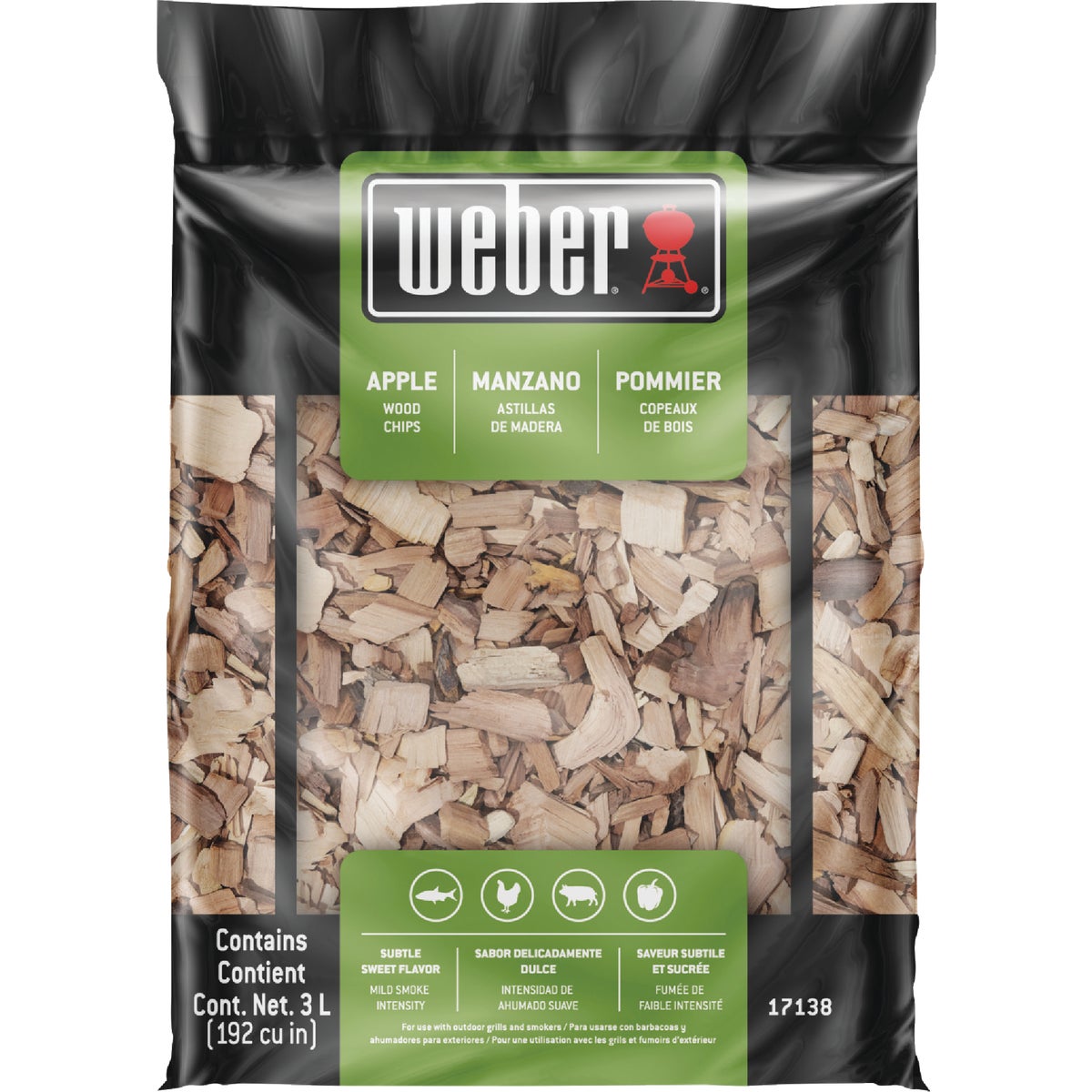 Weber 192 Cu. In. Apple Wood Chips Image 1