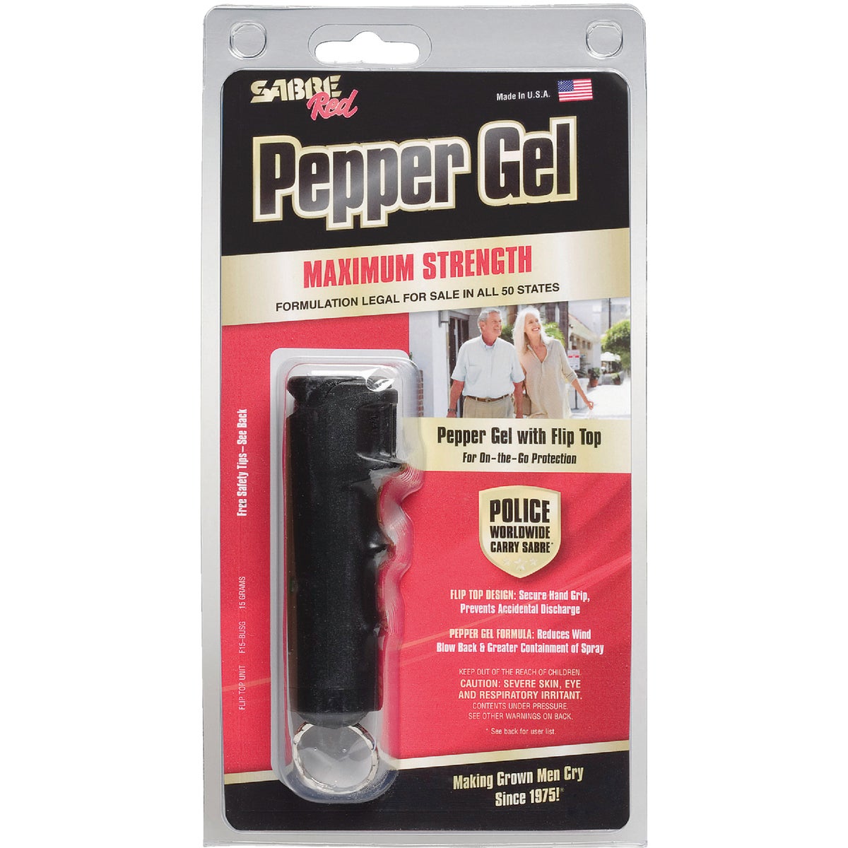 Sabre Red 0.54 Oz. Black Flip Top Self-Defense Pepper Gel