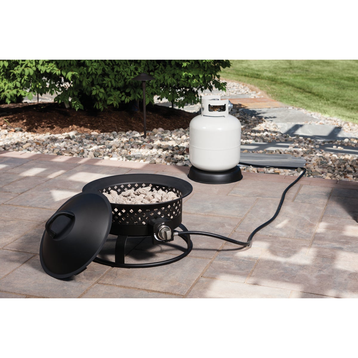 Bond Aurora 18 In. Bronze Round Steel Gas Fire Pit Image 2