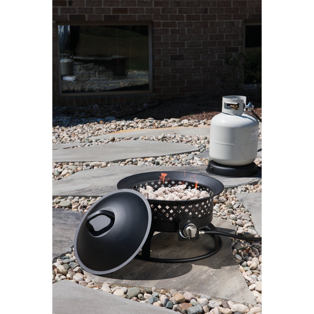 Bond Aurora 18 In. Bronze Round Steel Gas Fire Pit Image 3