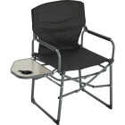 Outdoor Expressions Black Polyester Director Camp Folding Chair with Side Table Image 1