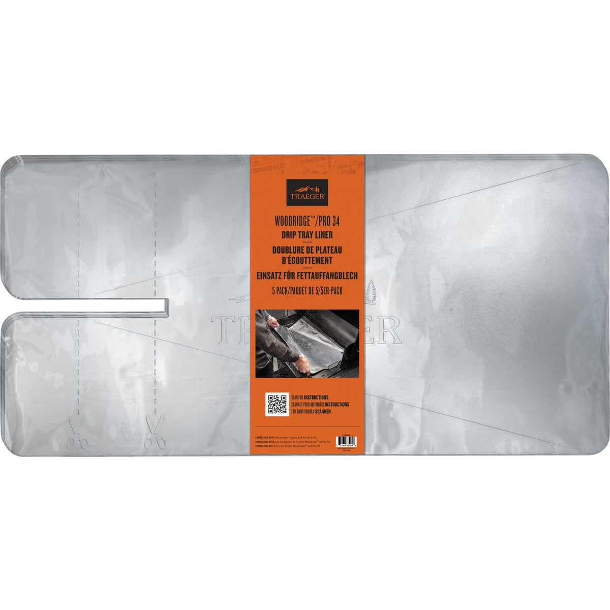 Traeger Aluminum 34 Series Drip Tray Liner (5-Pack) Image 1