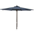 Outdoor Expressions 7.5 Ft. Pulley Heather Blue Market Patio Umbrella with Chrome Plated Hardware Image 1