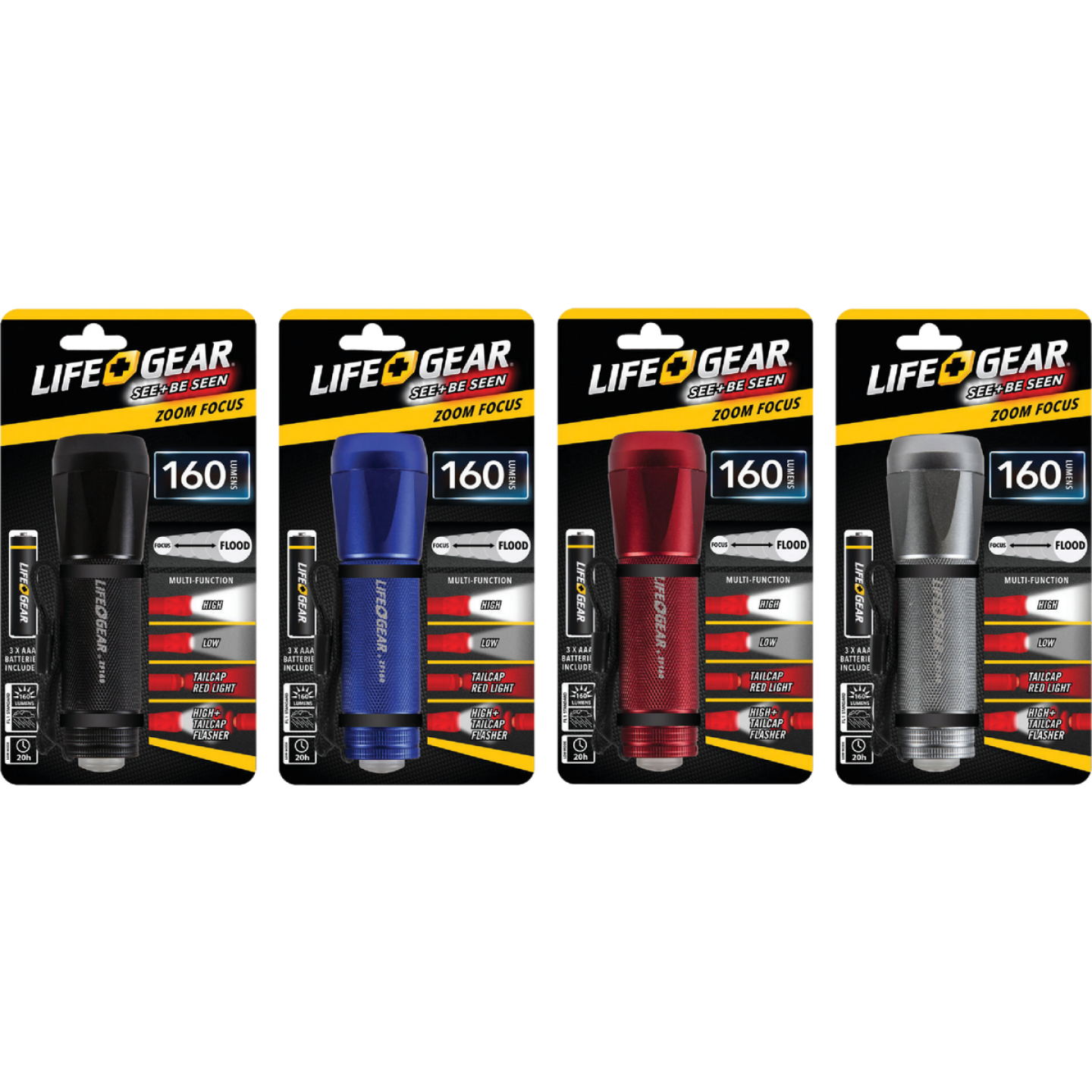 Life Gear Zoom Focus LED Flashlight Image 1