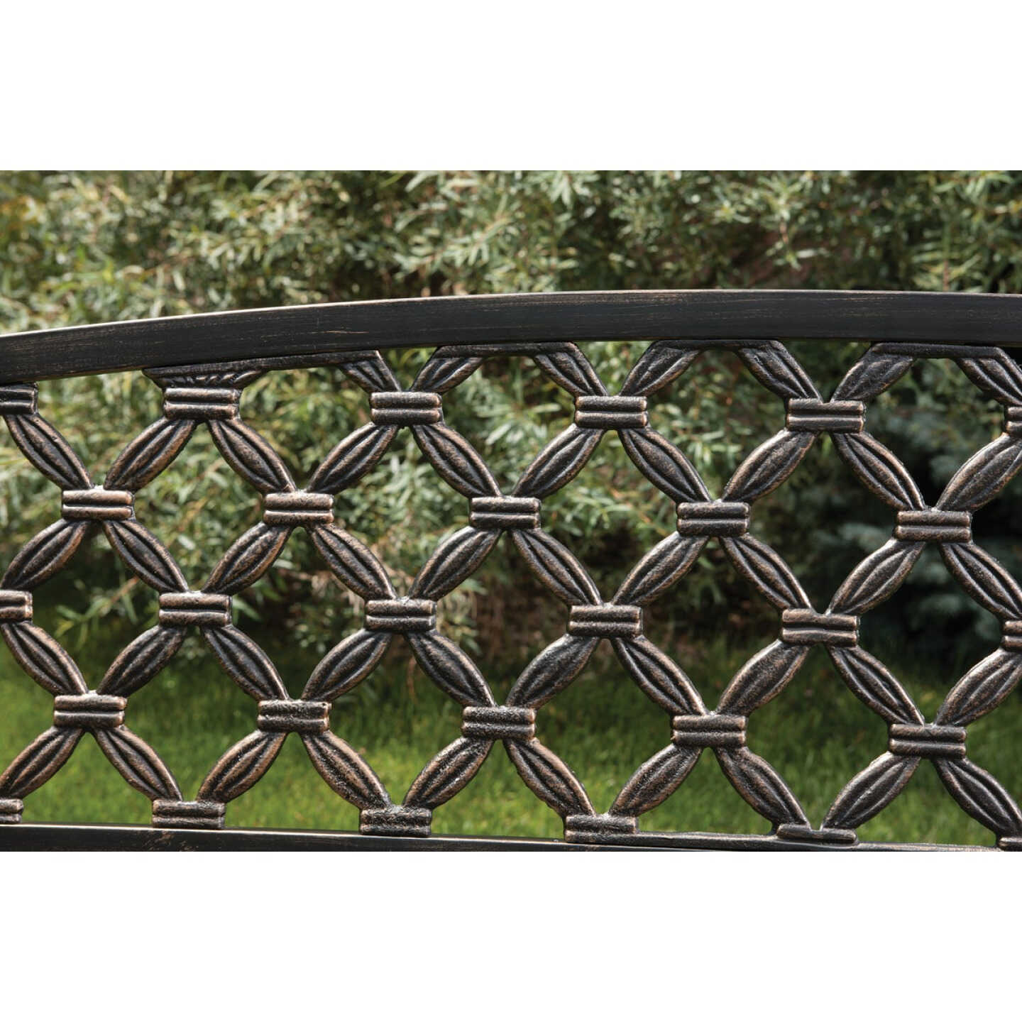 Outdoor Expressions Antique Bronze Steel Bronze Glider Image 4