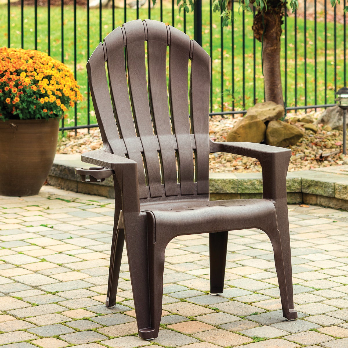 Adams Big Easy Earth Brown Resin Adirondack Chair Image 3