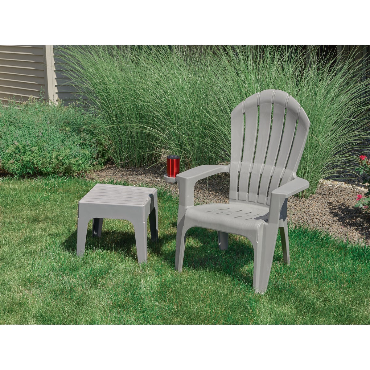 Adams Big Easy Gray Resin Adirondack Chair Image 4