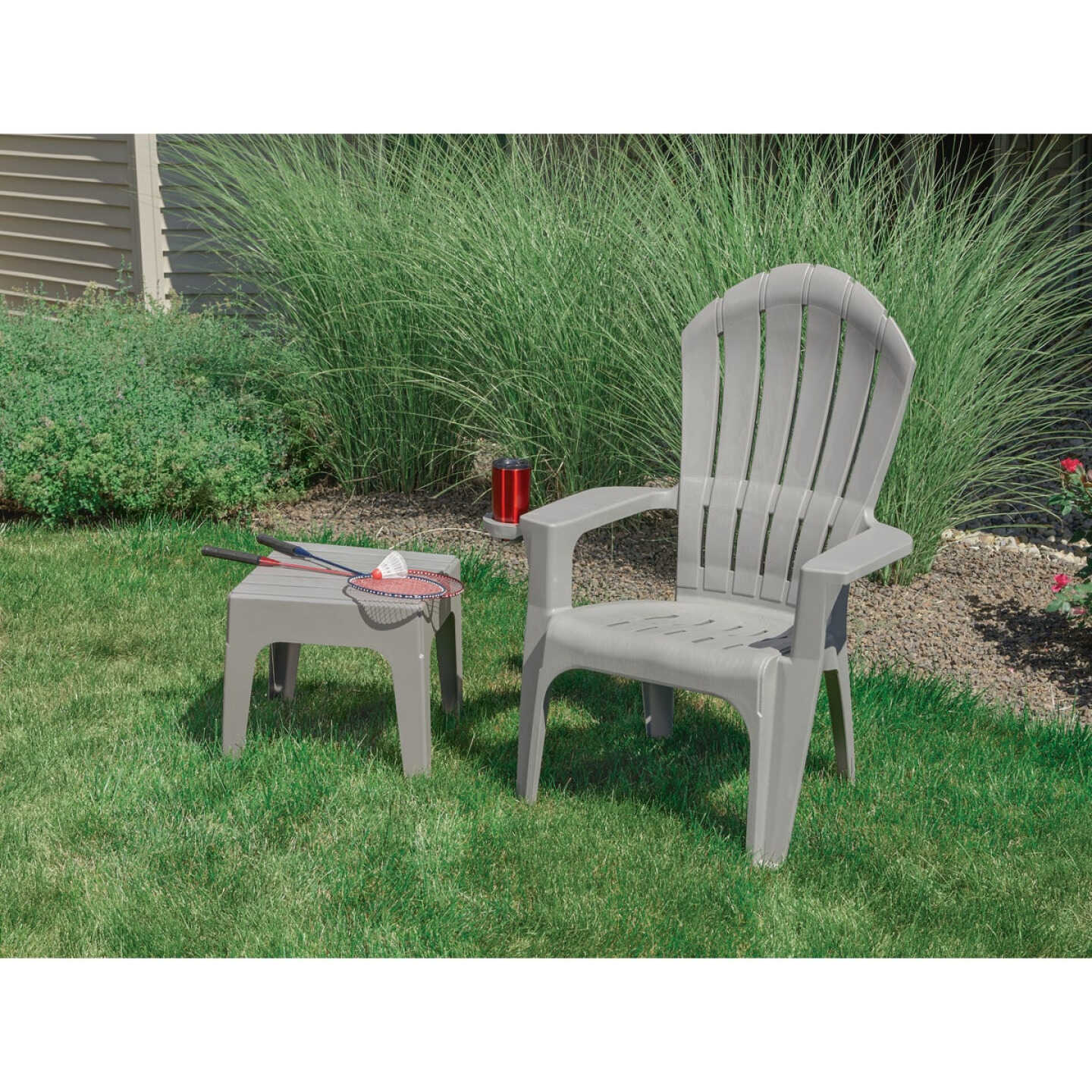 Adams Big Easy Gray Resin Adirondack Chair Image 5