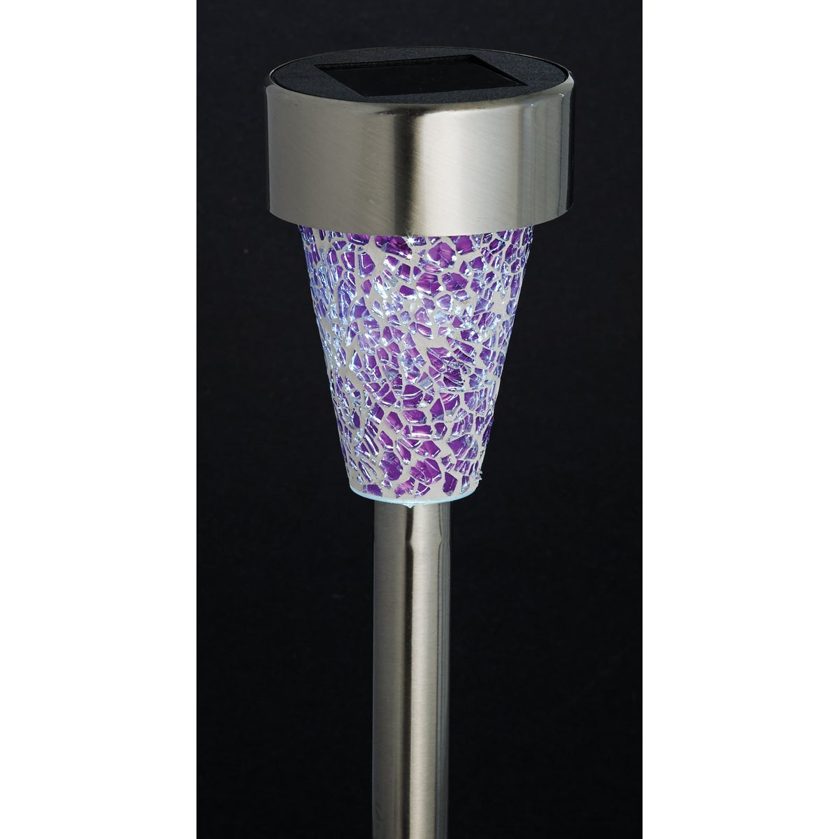 Outdoor Expressions Green, Red, or Purple 2.10 Lumens Stainless Steel Solar Path Light Image 5