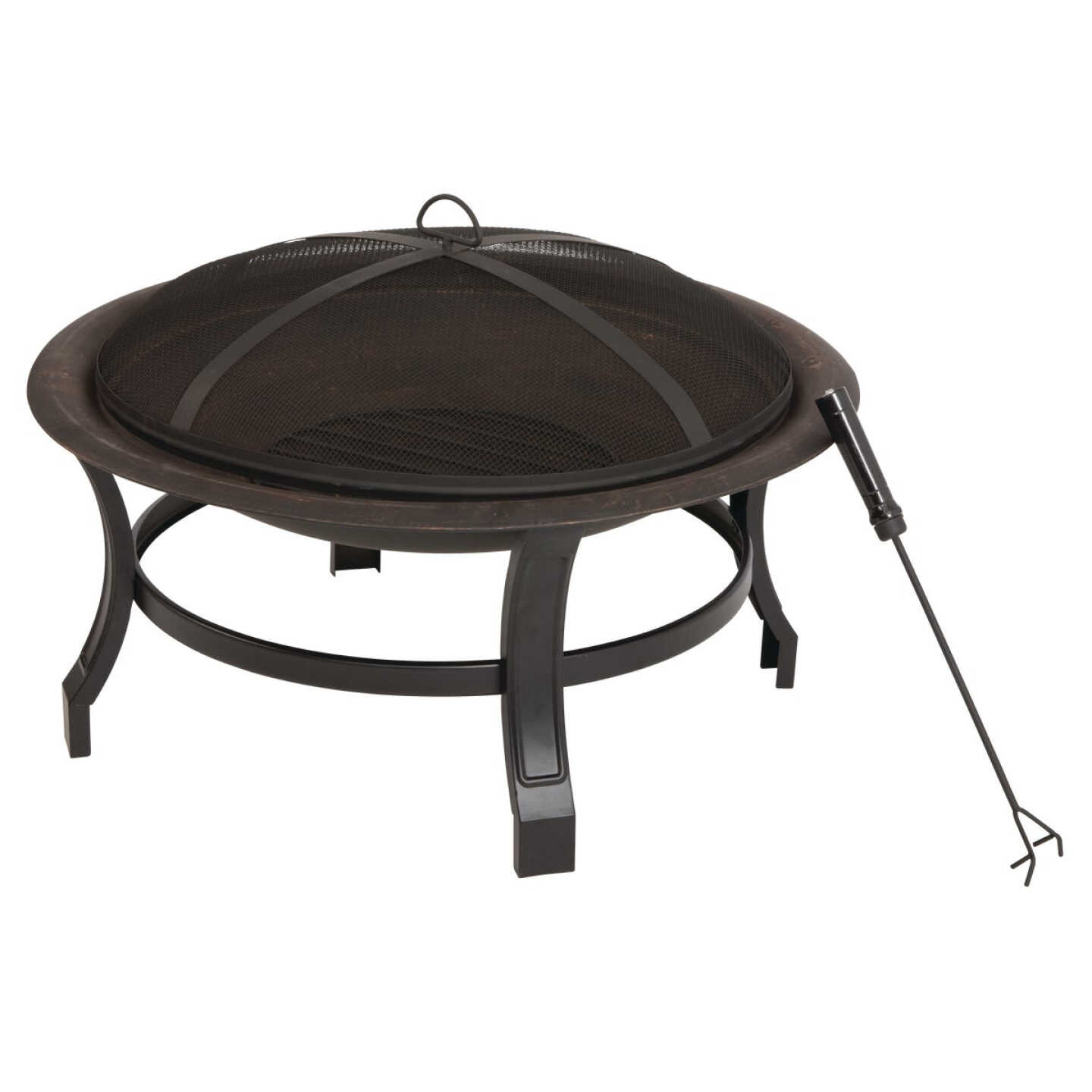 Outdoor Expressions 30 In. Antique Bronze Round Steel Fire Pit Image 1