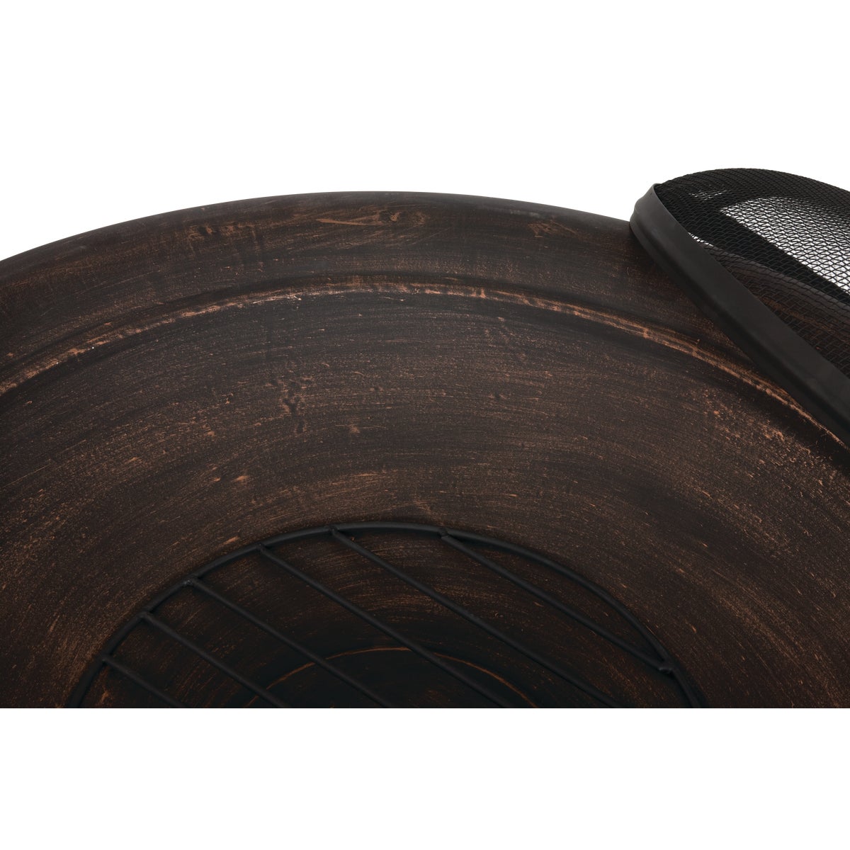 Outdoor Expressions 30 In. Antique Bronze Round Steel Fire Pit Image 4