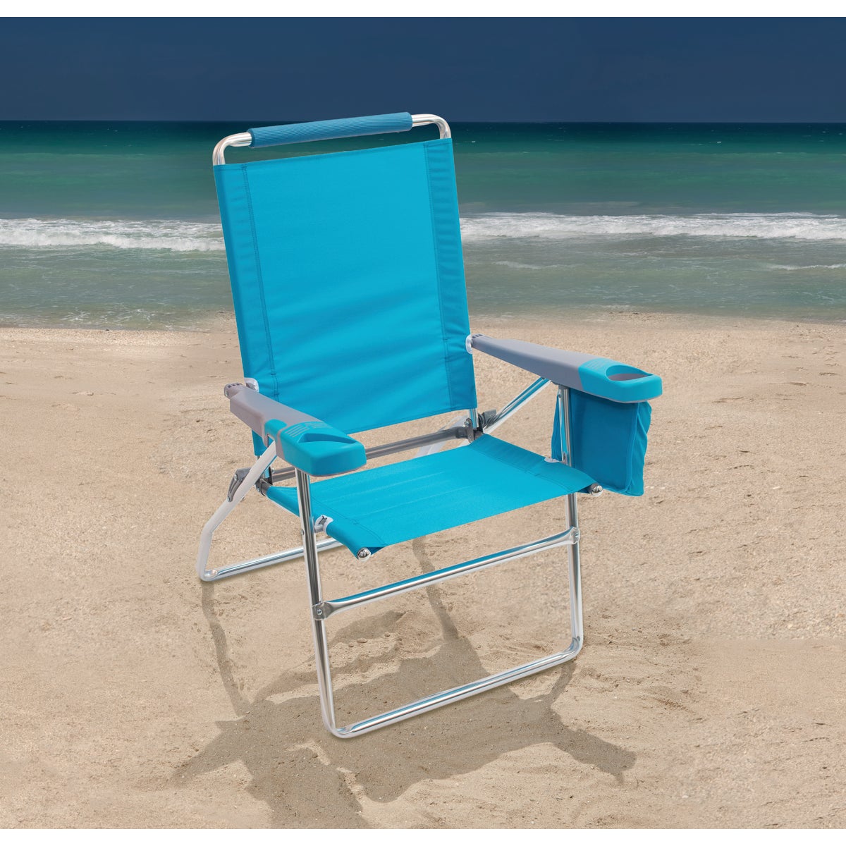 Rio Brands 4-Position Aluminum Folding Beach Chair with Insulated Pouch Image 3