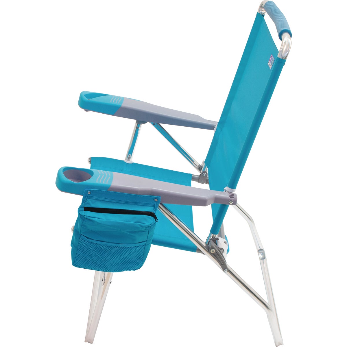 Rio Brands 4-Position Aluminum Folding Beach Chair with Insulated Pouch Image 6