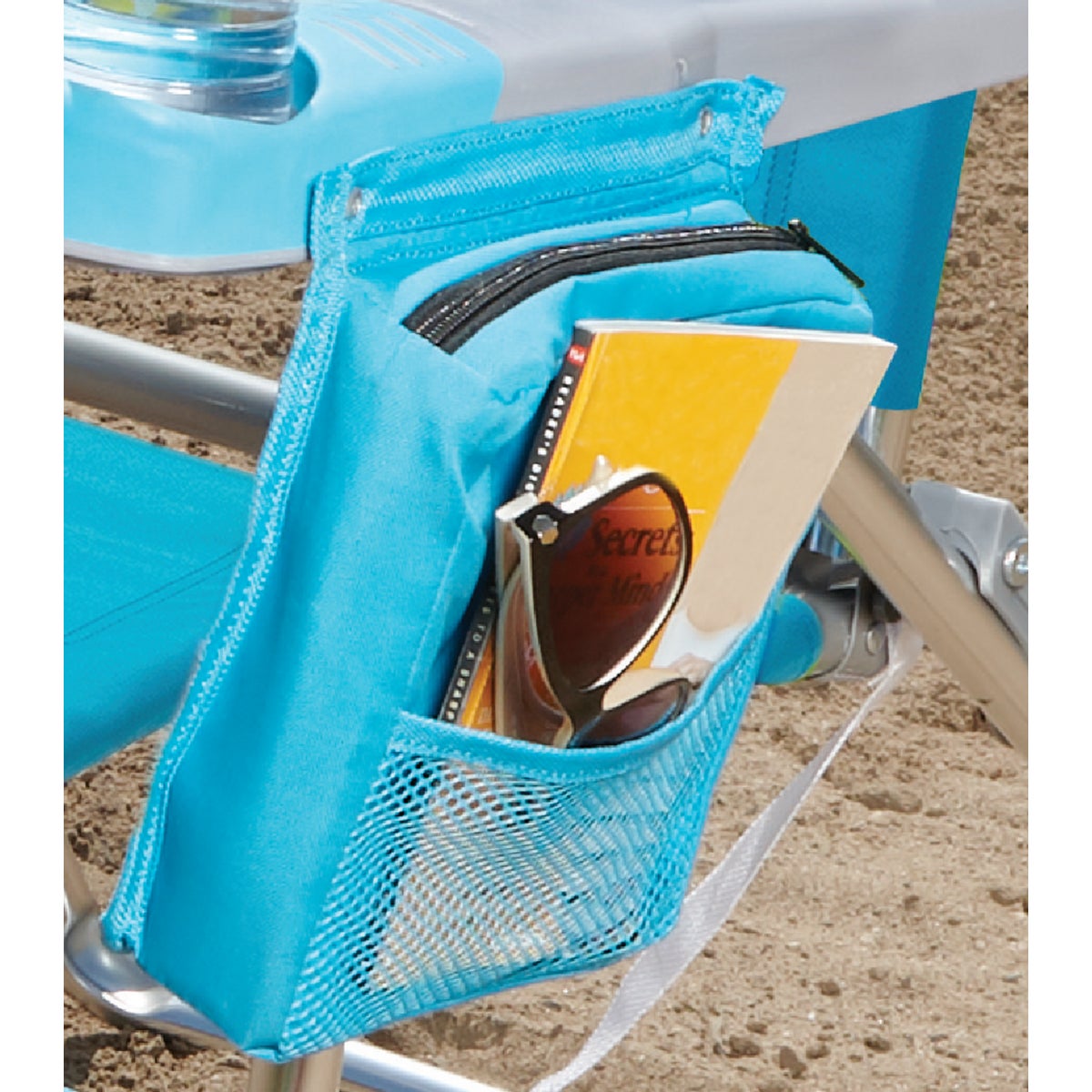 Rio Brands 4-Position Aluminum Folding Beach Chair with Insulated Pouch Image 2