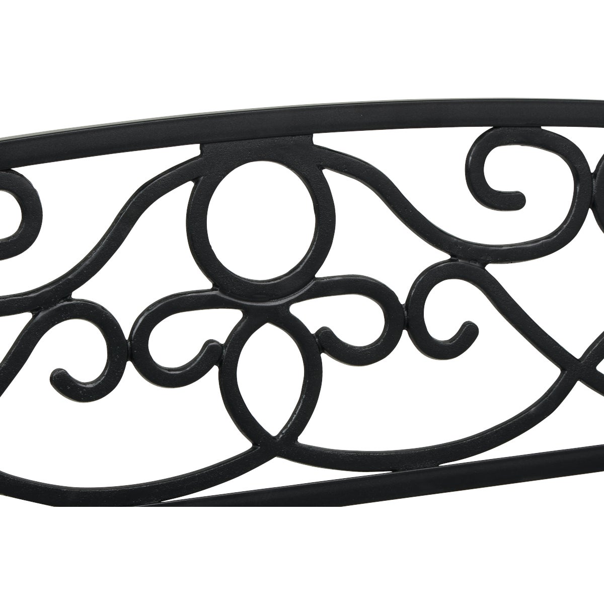 Outdoor Expressions 50 In. Black Steel Bench with Scroll Design Image 3