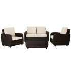 Outdoor Expressions 4-Piece Rattan Chat Set Image 1