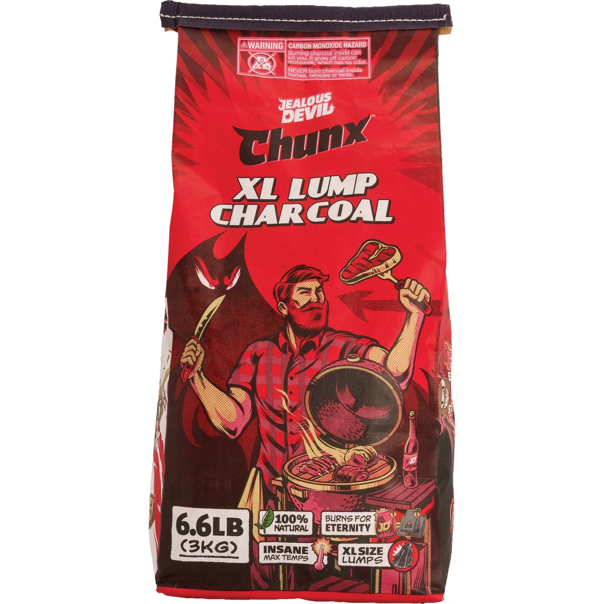 Jealous Devil Chunx 6.6 Lb. XL Hardwood Lump Charcoal Image 1