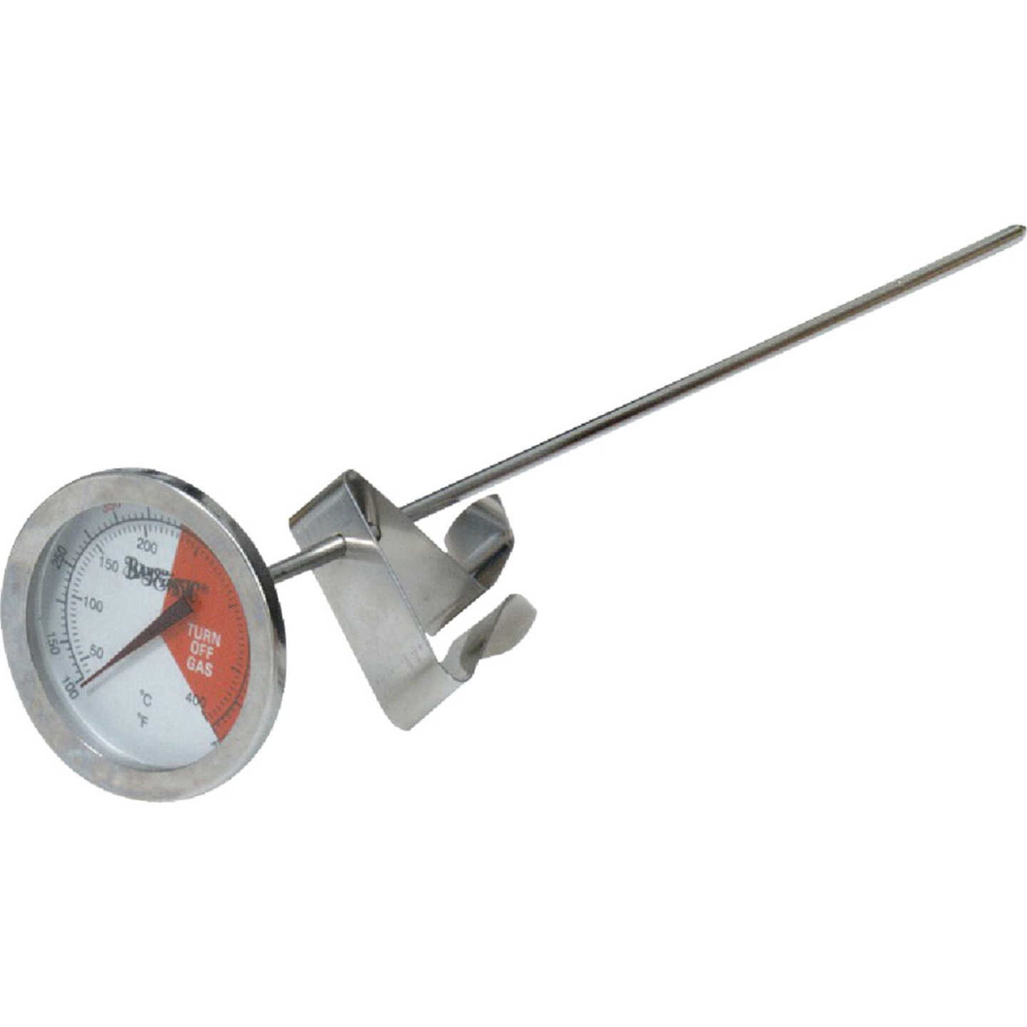 Bayou Classic Analog 12 In. Stainless Steel Thermometer Image 1