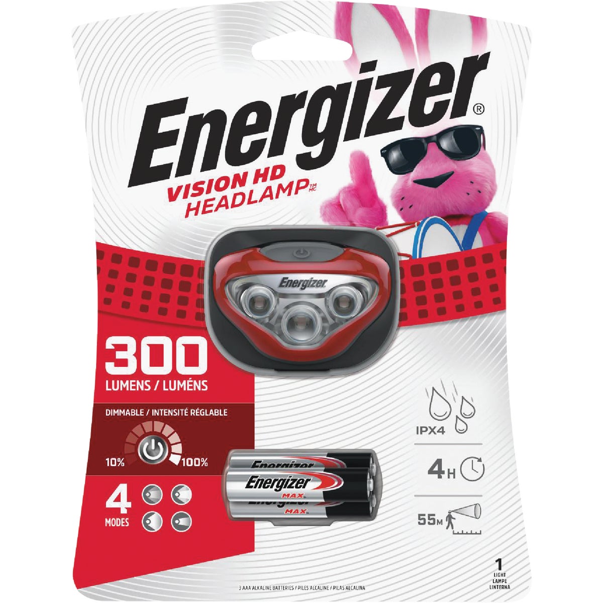 Energizer Vision HD 300 Lm. LED 3AAA Headlamp Image 1