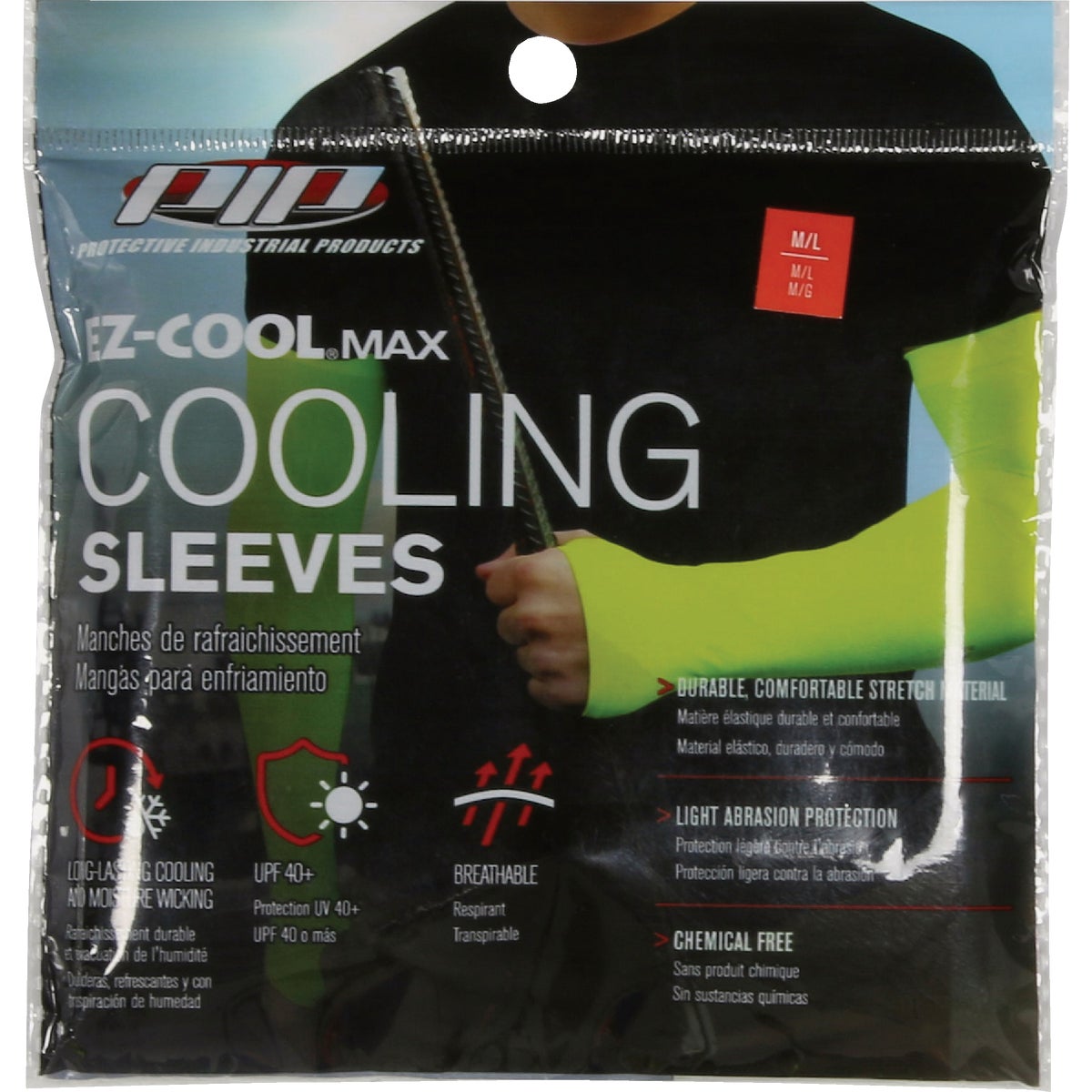 Safety Works Professional Ez-Cool Max High Visibility Cooling Sleeve (2-Pack) Image 2