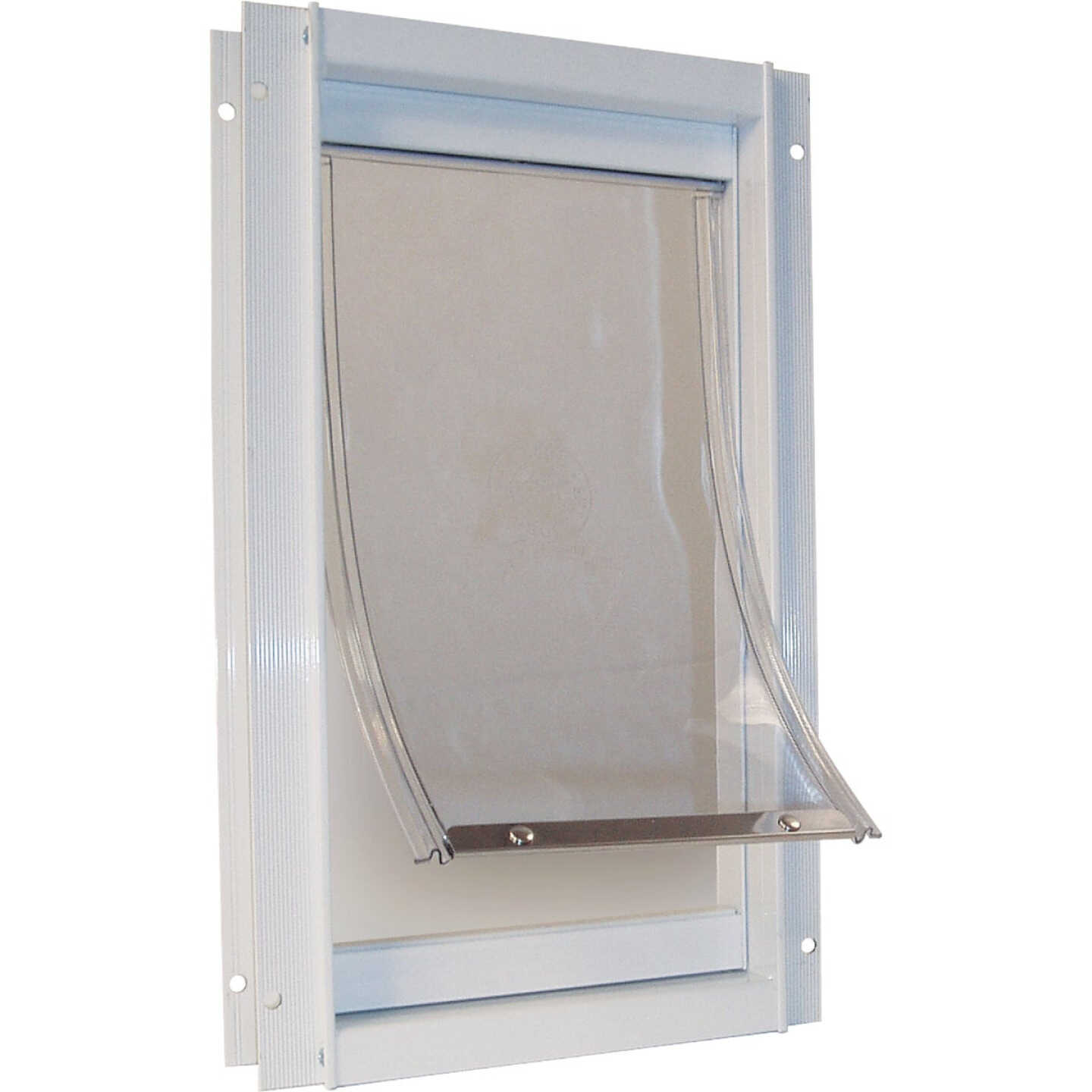Ideal Pet 10-1/2 In. x 15 In. XL Aluminum White Pet Door Image 1
