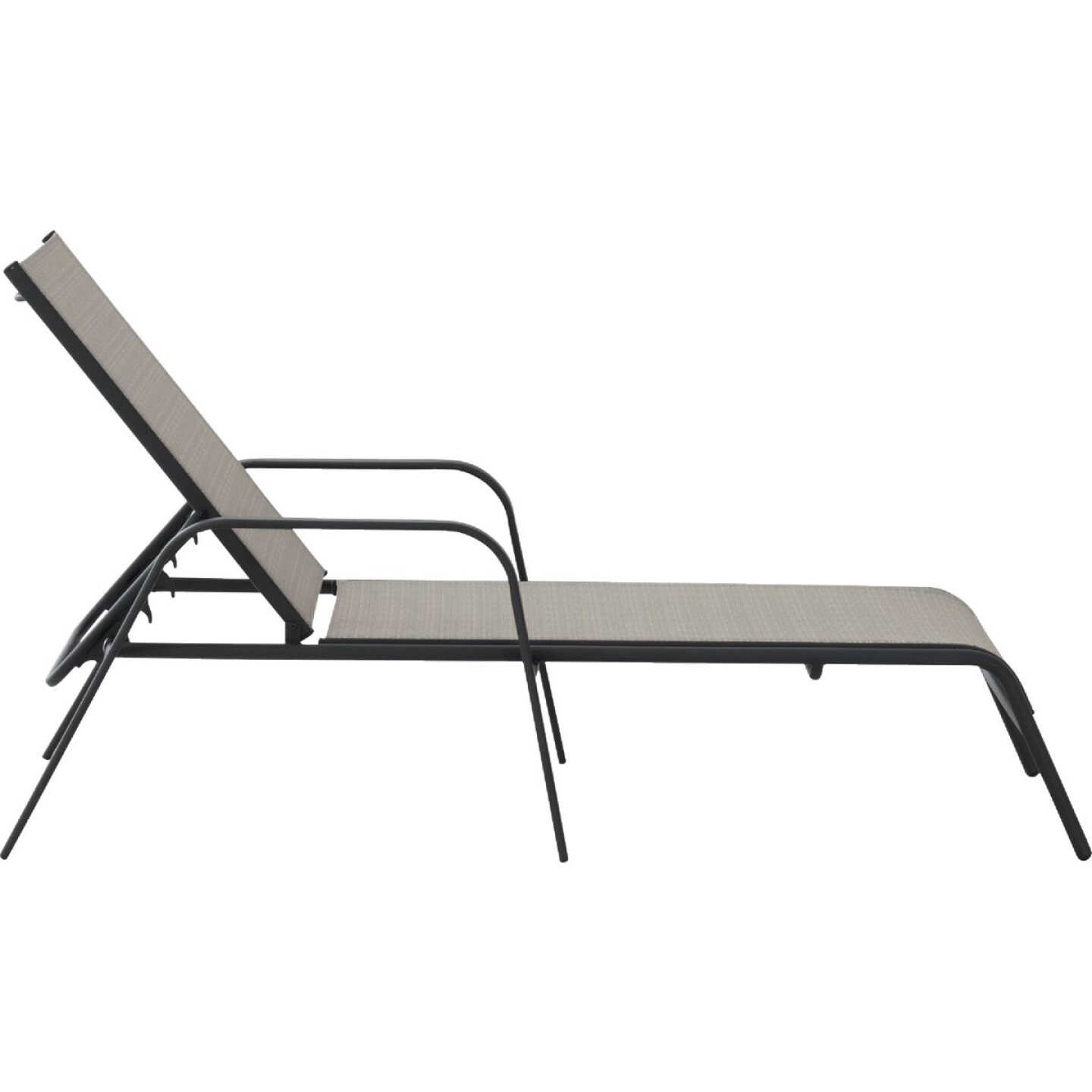 Sunjoy Beige Heavy-Duty Steel Chaise Lounge Chair Image 3