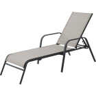 Sunjoy Beige Heavy-Duty Steel Chaise Lounge Chair Image 1