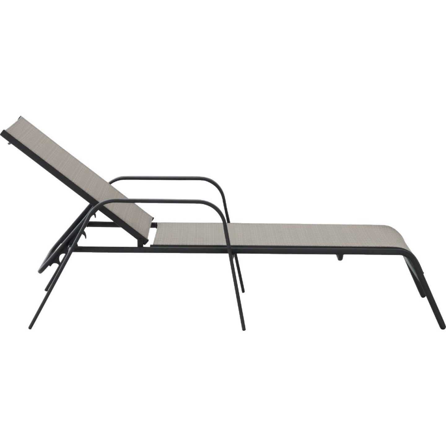 Sunjoy Beige Heavy-Duty Steel Chaise Lounge Chair Image 4