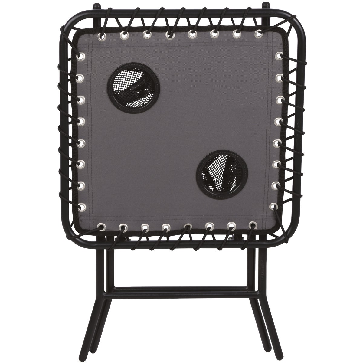 Outdoor Expressions Charcoal 18 In. Square Steel Folding Side Table Image 3