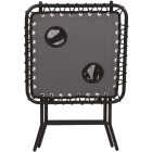 Outdoor Expressions Charcoal 18 In. Square Steel Folding Side Table Image 3
